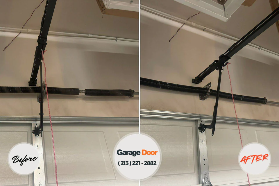 Before and after: garage door repair Coopersville, MI